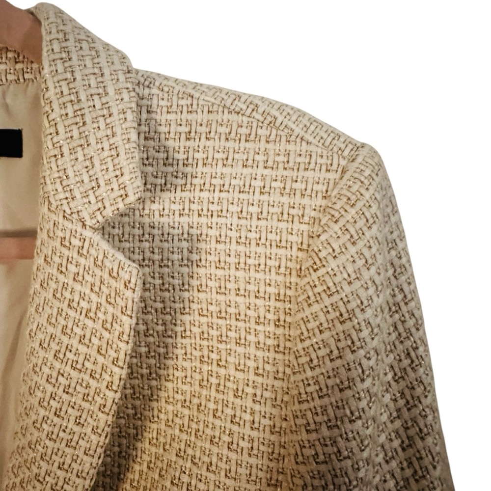 Ann Taylor One-Button Blazer Cream Colored Women’s Size 10 Excellent Condition - Picture 3 of 6